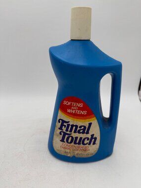 Vintage Final Touch 64 Fl Oz Concentrated Fabric Softener Bottle Softens & White